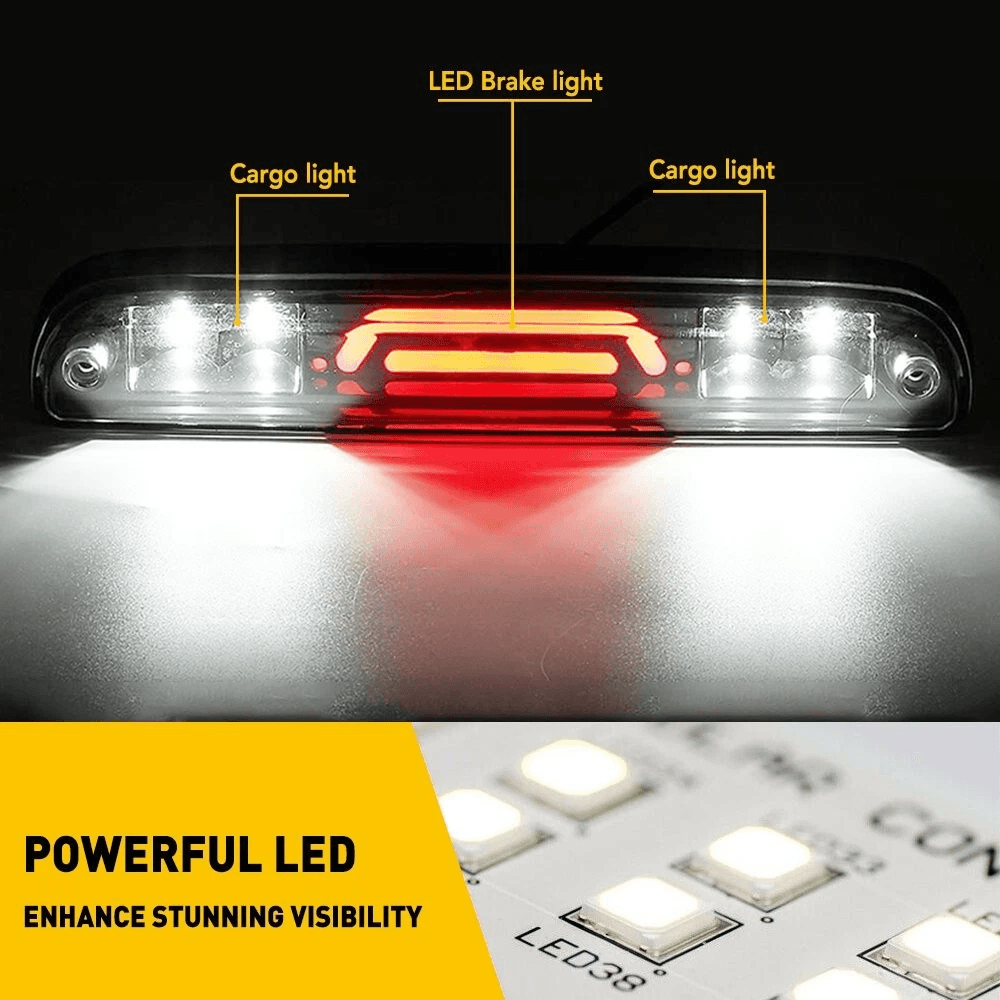 Super Bright LED 3rd Brake Light Cargo Lamp Clear Lens Tail Light 6