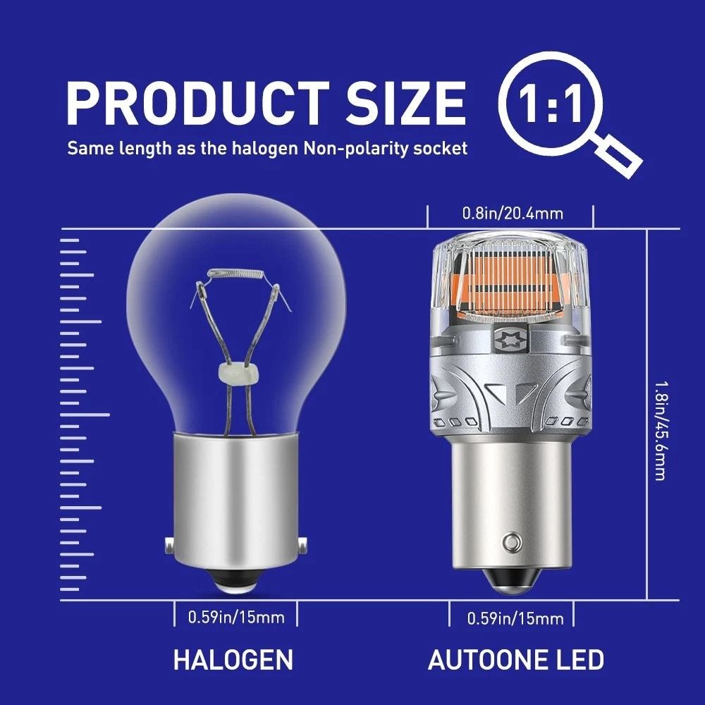 High Power Amber Turn Signal Blinker Indicator Light Bulbs 4