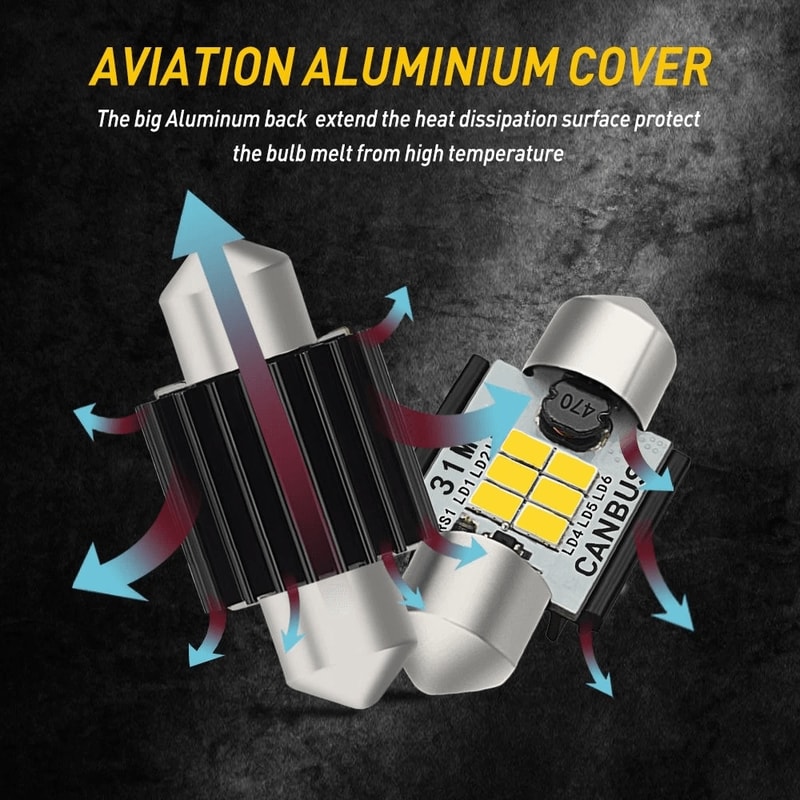 Super Bright LED Interior Bulbs For Car Truck Dome Light 31mm Festoon 5