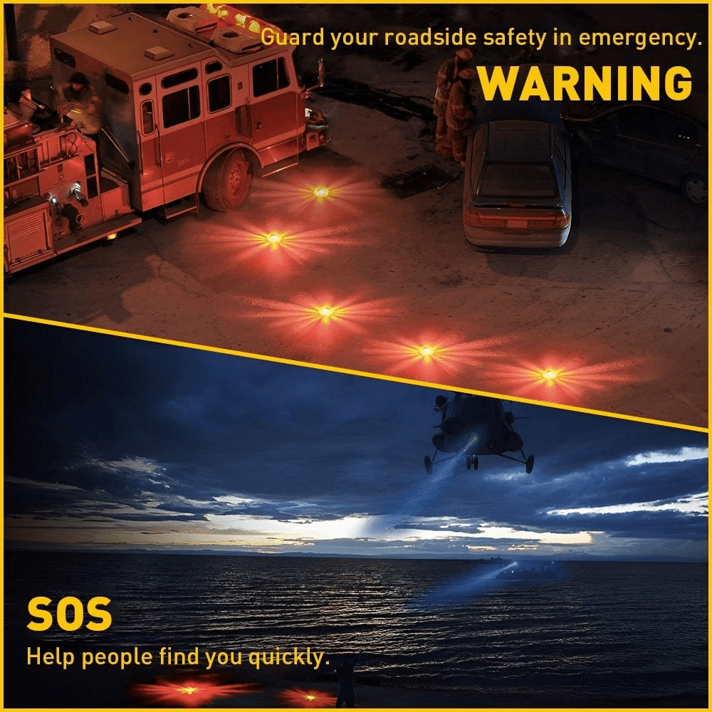 Emergency LED Road Flares Flashing Warning Light For Roadside Beacon Safety 7