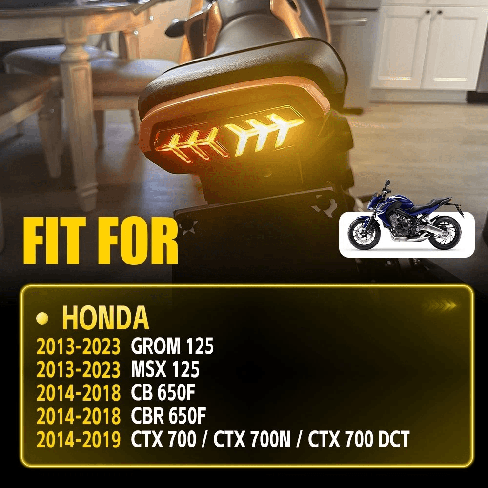 LED Integrated Motorcycle Brake Tail Light With Turn Signals 1