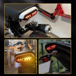 led integrated motorcycle brake tail light with turn signals