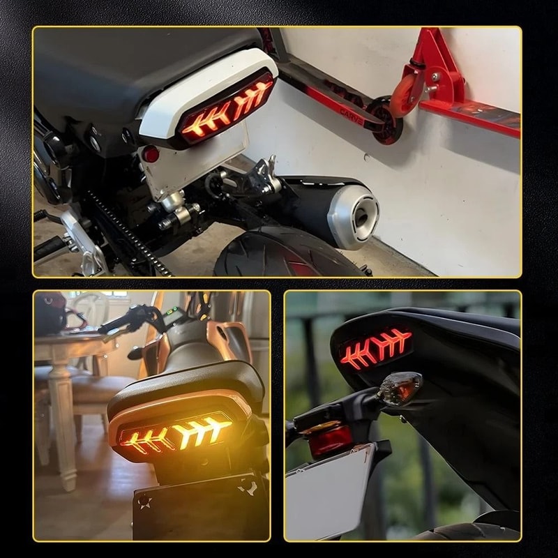 LED Integrated Motorcycle Brake Tail Light With Turn Signals 0