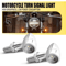 Bullet LED Turn Signal Brake Light Amber Chrome Mini Motorcycle Blinker For Enhanced Visibility 3