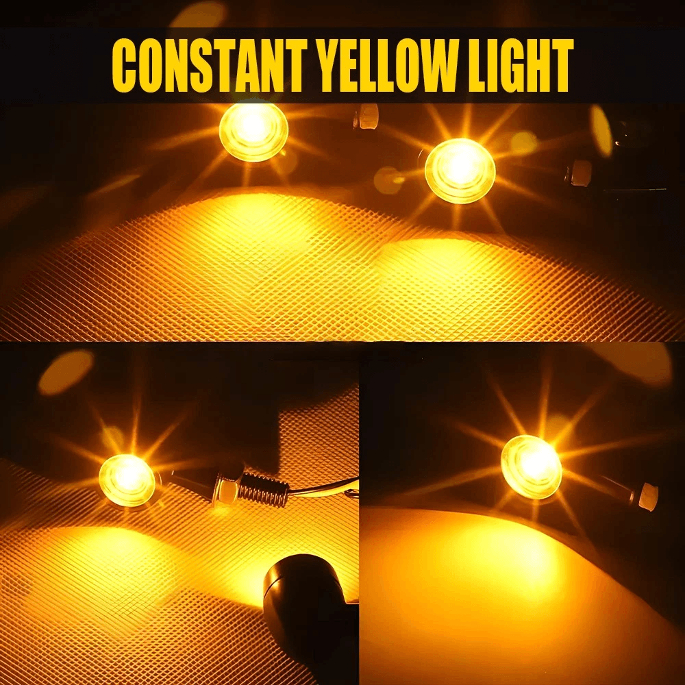 Bullet LED Turn Signal Brake Light Amber Chrome Mini Motorcycle Blinker For Enhanced Visibility 5