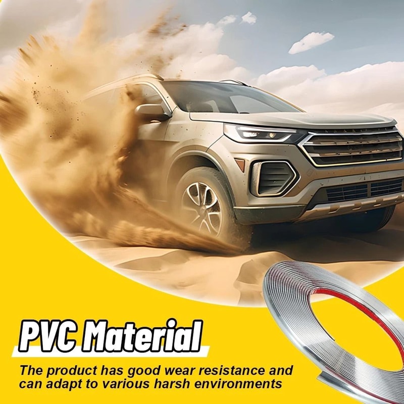 Wide Automotive Chrome Molding Trim Universal Trunk Body Side Bumper Strip 2