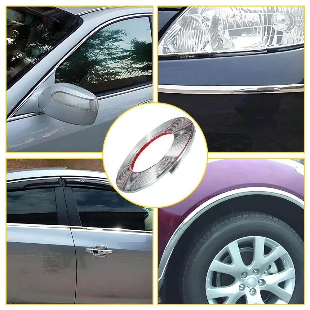 Wide Automotive Chrome Molding Trim Universal Trunk Body Side Bumper Strip 5