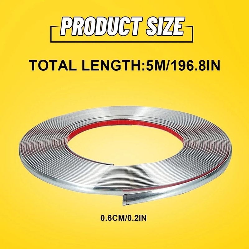 Wide Automotive Chrome Molding Trim Universal Trunk Body Side Bumper Strip 9