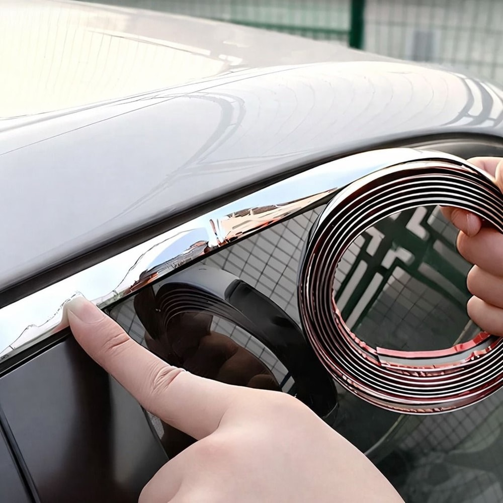 Wide Automotive Chrome Molding Trim Universal Trunk Body Side Bumper Strip 0