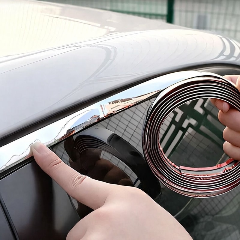 Wide Automotive Chrome Molding Trim Universal Trunk Body Side Bumper Strip 0