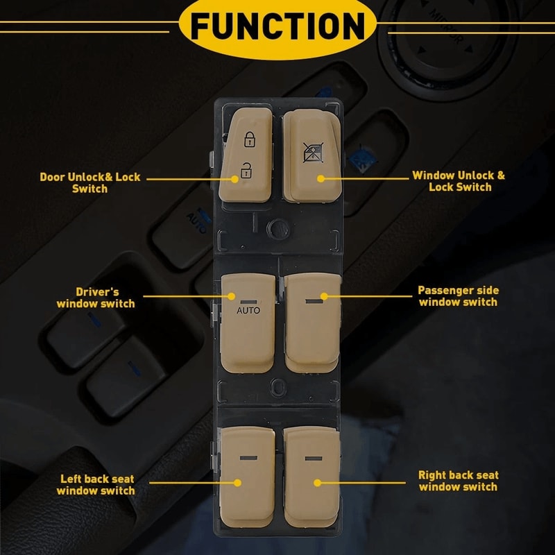 Front Left E Master Power Window Switch 4