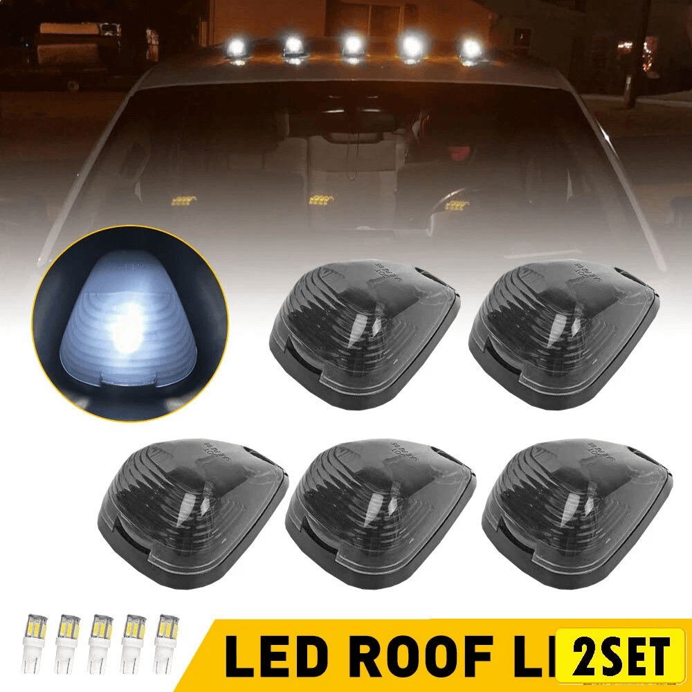 White LED Cab Smoke Roof Marker Running Lights Bright And Durable 10