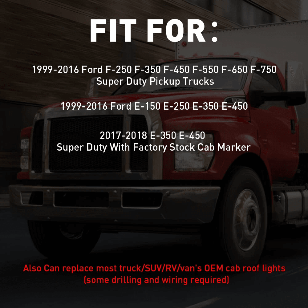 White LED Cab Smoke Roof Marker Running Lights Bright And Durable 4