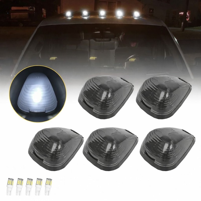 White LED Cab Smoke Roof Marker Running Lights Bright And Durable 11
