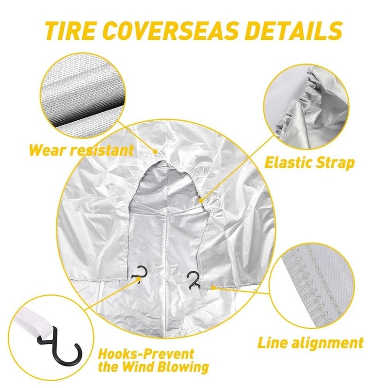 Durable Tire Covers For RV Truck Car Trailer Auto Camper Protection 2