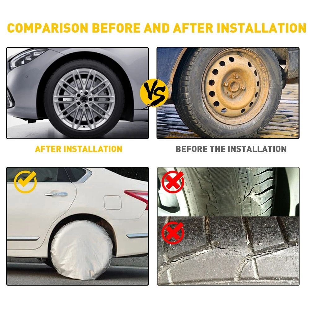 Durable Tire Covers For RV Truck Car Trailer Auto Camper Protection 5