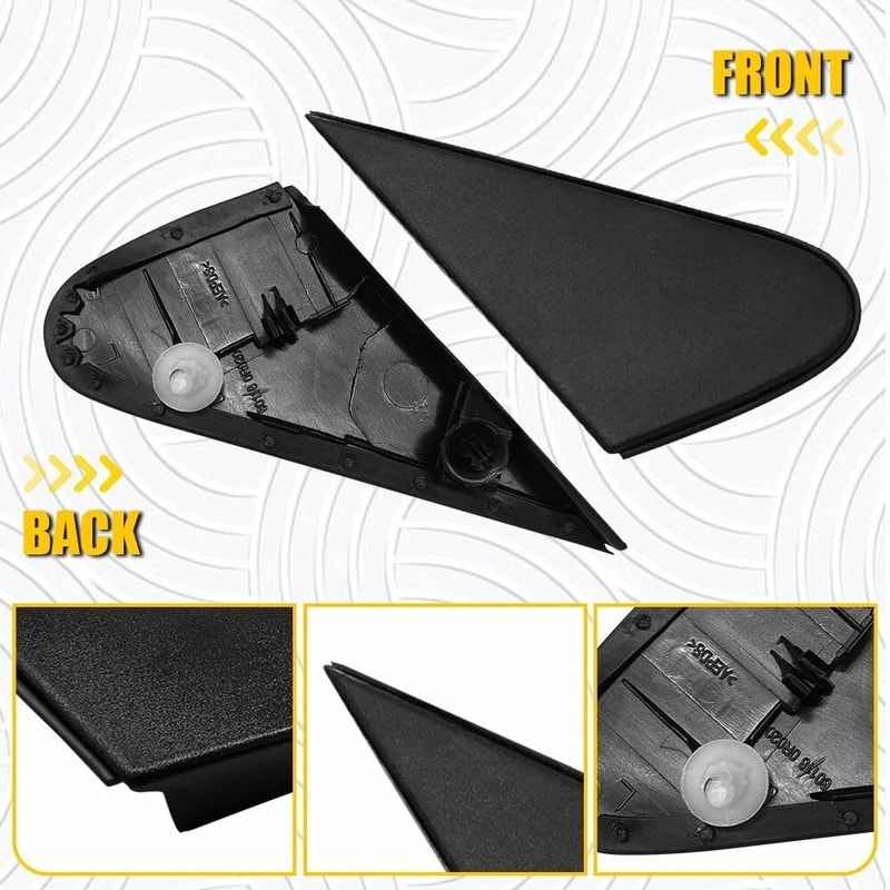 LH RH Side Mirror Cover Pillar Trim Corner Triangle HighQuality Auto Part For Reliable Use 1
