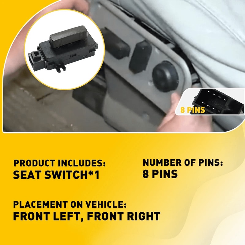 Seat Power Control Switch 8Pin Terminal Connector Direct Replacement For Cars 4