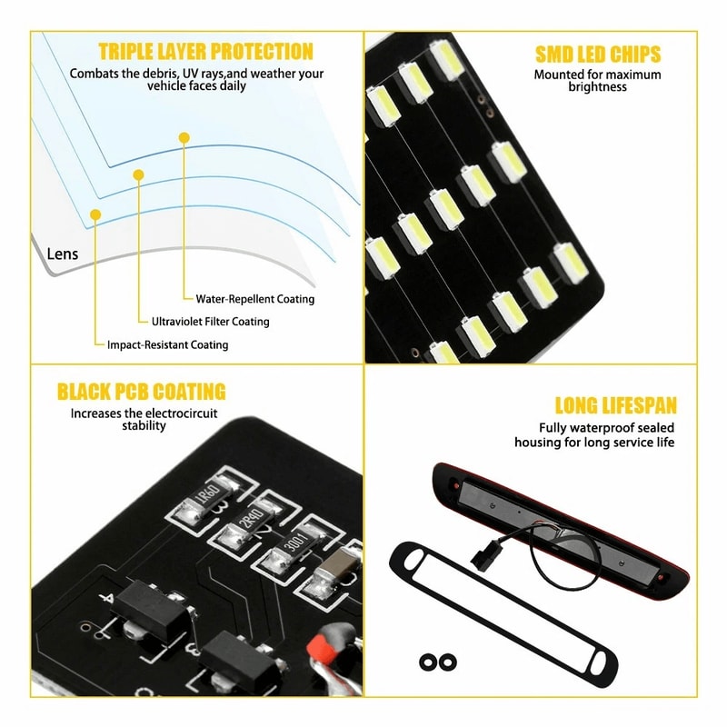 LED 3RD Third Brake Light Fit High Brightness And Easy Installation For Cars 4