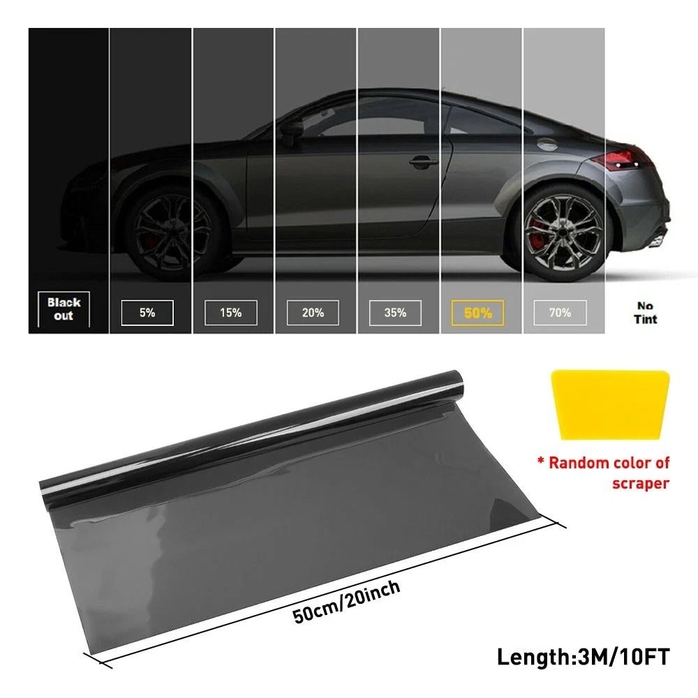 Window Tint Film Uncut Roll For Car And Home Glass ScratchResistant Heat Insulation 3