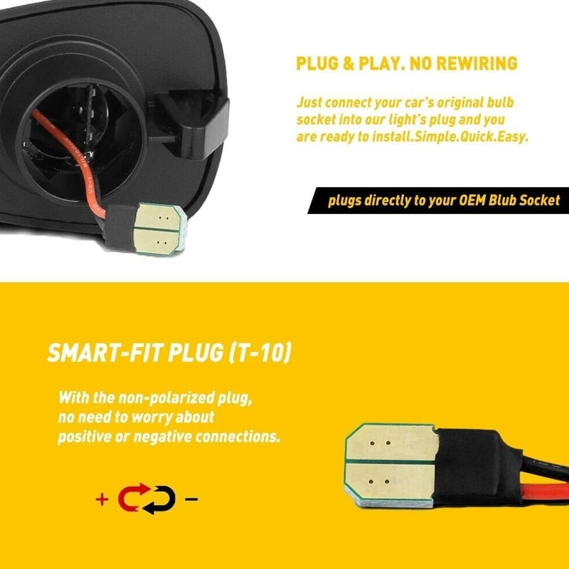 Waterproof LED License Plate Light White Durable Car Illumination 10