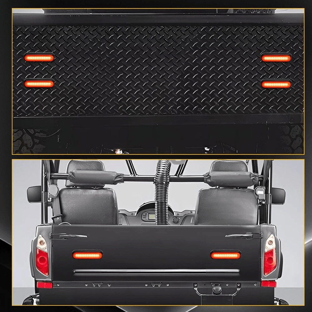 LED Truck Trailer Brake Stop Light With RedAmber Oval DRL Flowing Turn Signal 11