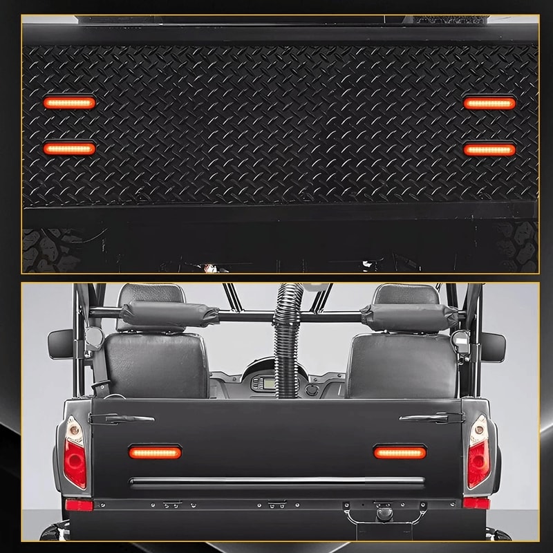 LED Truck Trailer Brake Stop Light With RedAmber Oval DRL Flowing Turn Signal 11