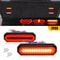 LED Truck Trailer Brake Stop Light With RedAmber Oval DRL Flowing Turn Signal 14