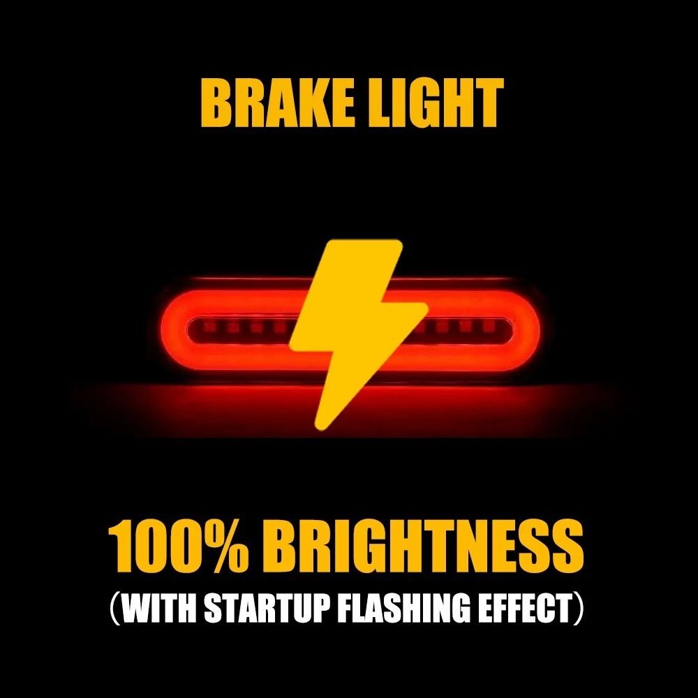 LED Truck Trailer Brake Stop Light With RedAmber Oval DRL Flowing Turn Signal 8