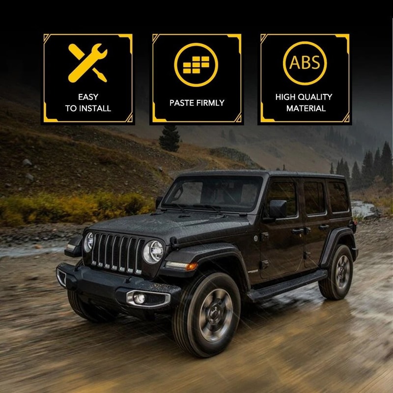 ABS Water Rain Gutter Extension For Jeep Wrangler JL Durable Hardtop Rain Diverter Quick Installati 2