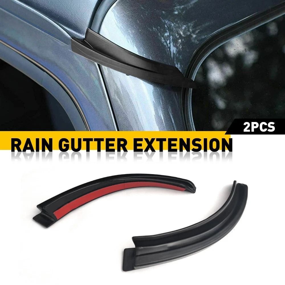 ABS Water Rain Gutter Extension For Jeep Wrangler JL Durable Hardtop Rain Diverter Quick Installati 3