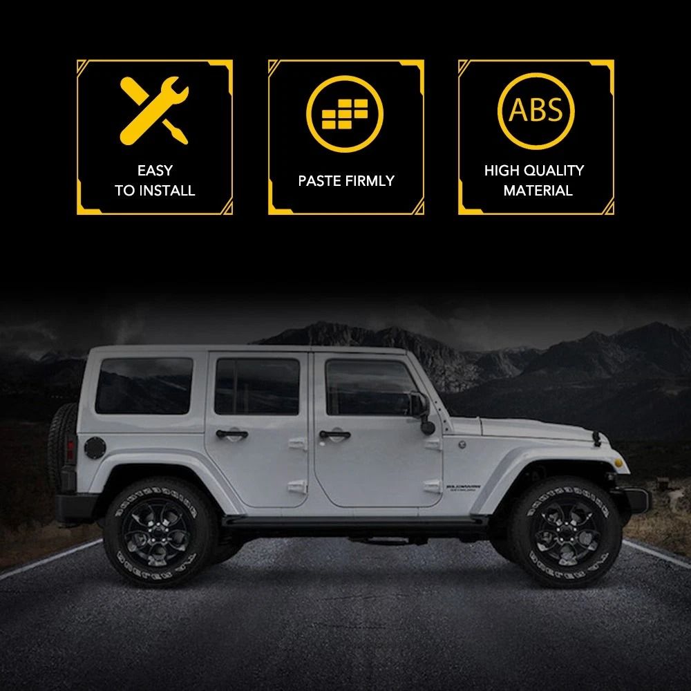 ABS Water Rain Gutter Extension For Jeep Wrangler JL Durable Hardtop Rain Diverter Quick Installati 7