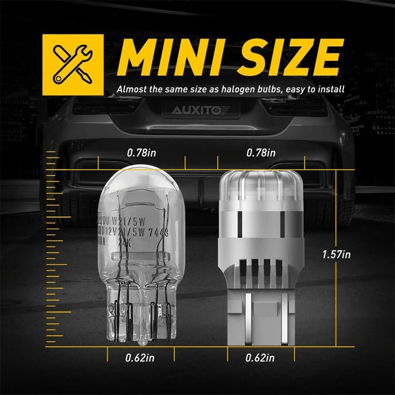 LED Brake Stop Light Bulb Lamp Bright Red LongLasting Universal Fit For CK And Standard Plugs 2