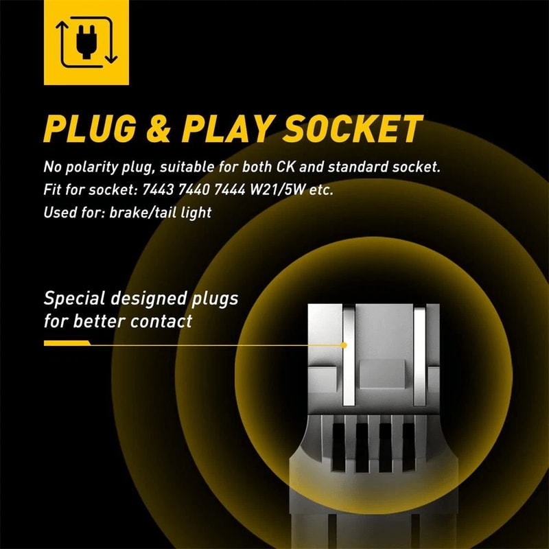 LED Brake Stop Light Bulb Lamp Bright Red LongLasting Universal Fit For CK And Standard Plugs 4