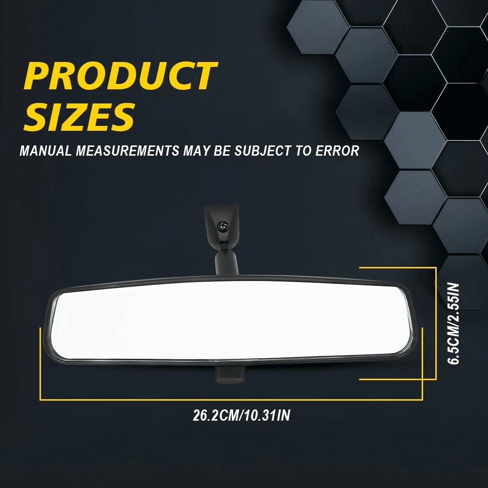 Premium Black Interior Rear View Mirror Eliminates Blind Spots AllWeather Ready 2