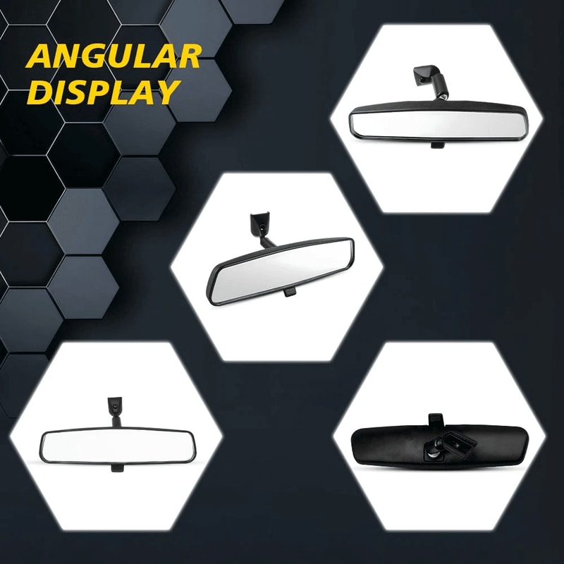 Premium Black Interior Rear View Mirror Eliminates Blind Spots AllWeather Ready 3