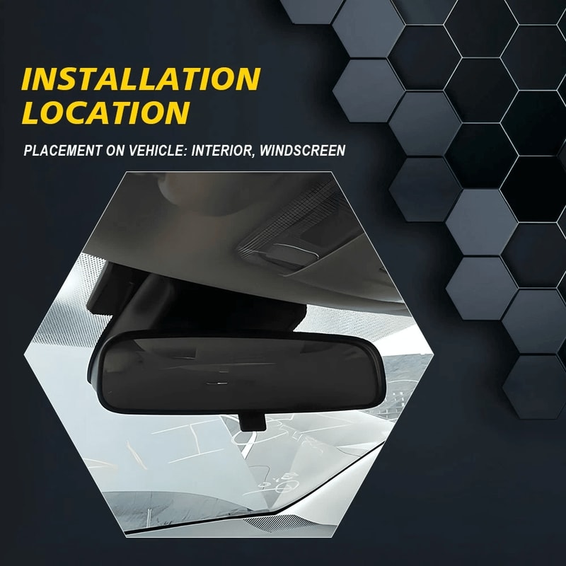 Premium Black Interior Rear View Mirror Eliminates Blind Spots AllWeather Ready 5
