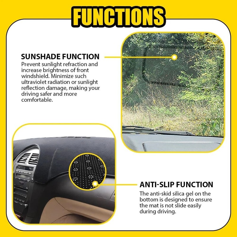Car Dashboard Cover Mat Dash Cover Pad Fits For Vehicle Protection 7