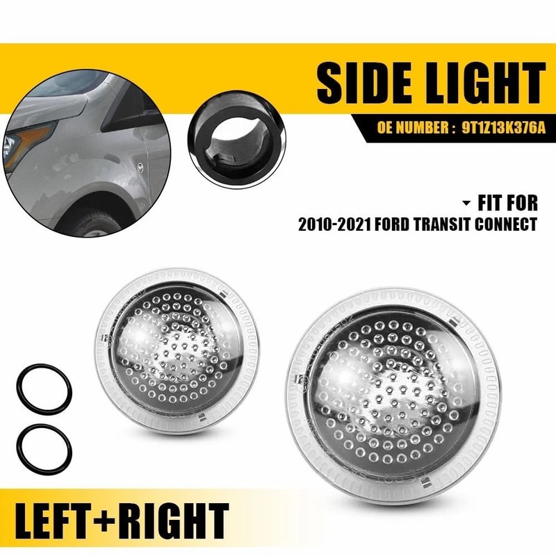 Clear Transit Connect Side Fender Turn Signal Light LHRH Set 0