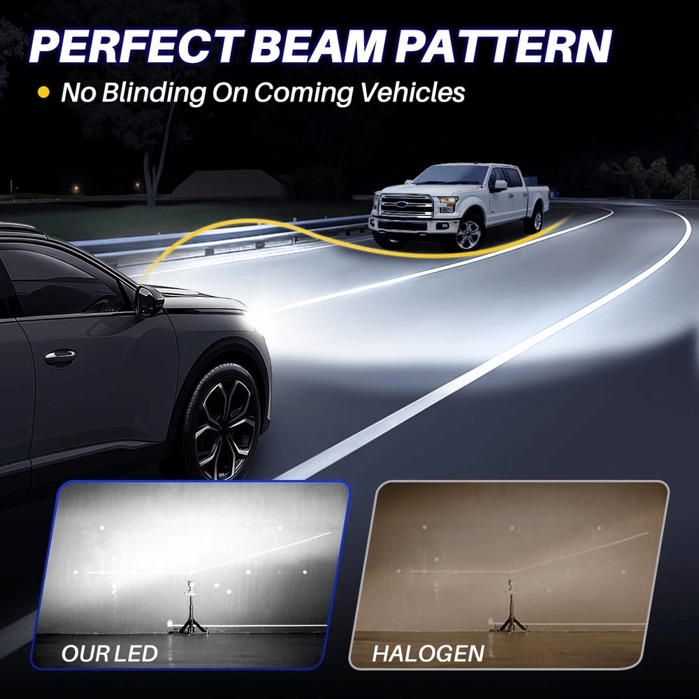 Super White Conversion Kit LED Headlight Bulb Replace HID 9