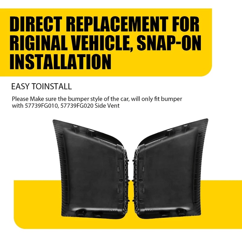 Carbon Fiber Front Bumper Side Air Vents Durable Pair For Performance Enhancement 4