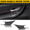 Front Left Right Inner Door Handle Protect Case ABS Inside Cover Black Interior Trim Set 7