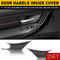 Front Left Right Inner Door Handle Protect Case ABS Inside Cover Black Interior Trim Set 8