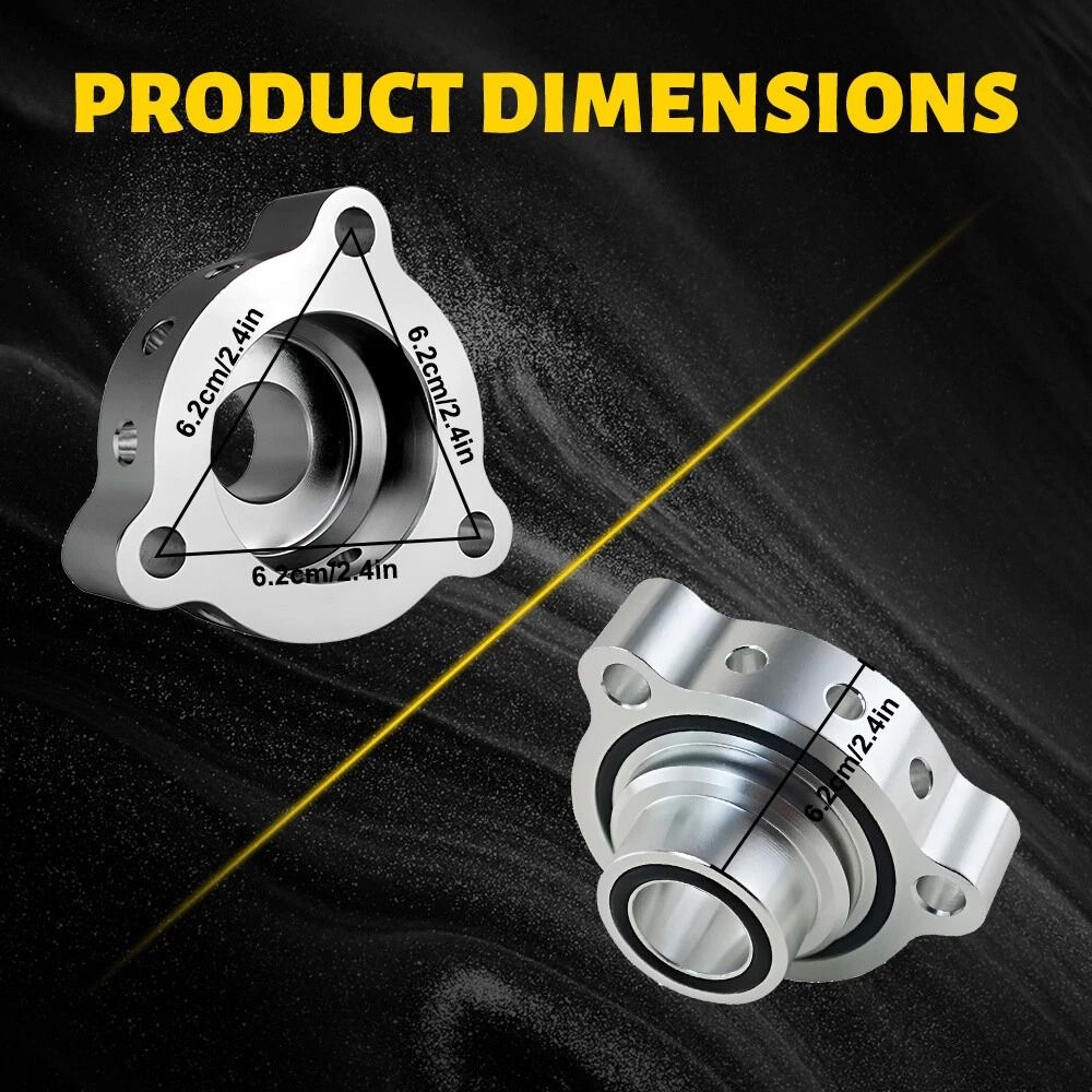 Turbo Spacer Plate Silver BOV Blow Off Valve Adapter Boost Vent Plate Tight Seal Gasket Anti Oxidat 2