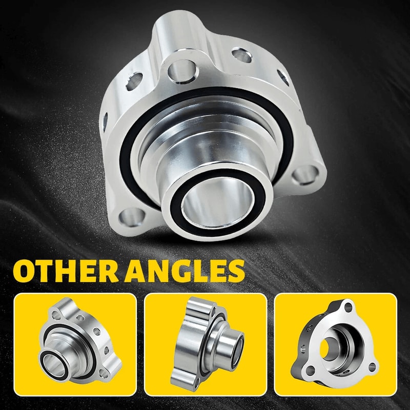 Turbo Spacer Plate Silver BOV Blow Off Valve Adapter Boost Vent Plate Tight Seal Gasket Anti Oxidat 3