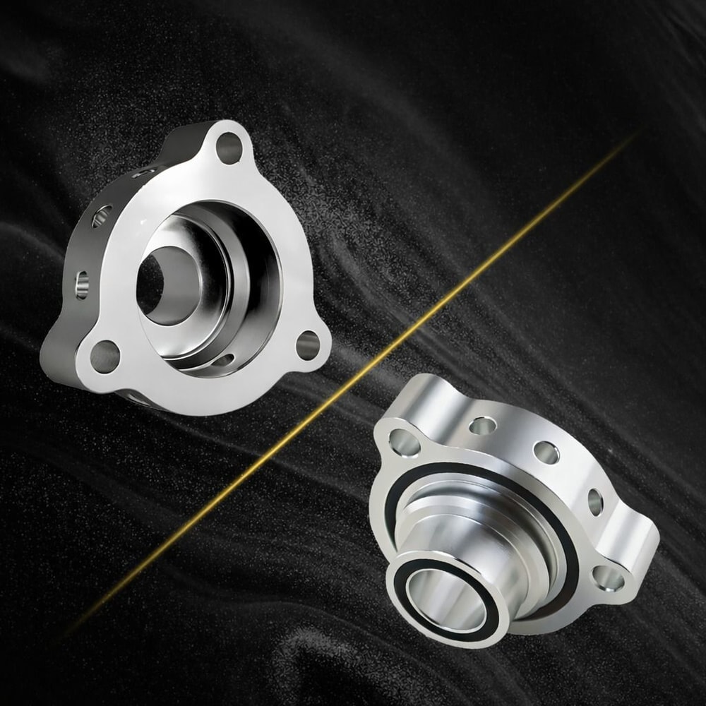 Turbo Spacer Plate Silver BOV Blow Off Valve Adapter Boost Vent Plate Tight Seal Gasket Anti Oxidat 8