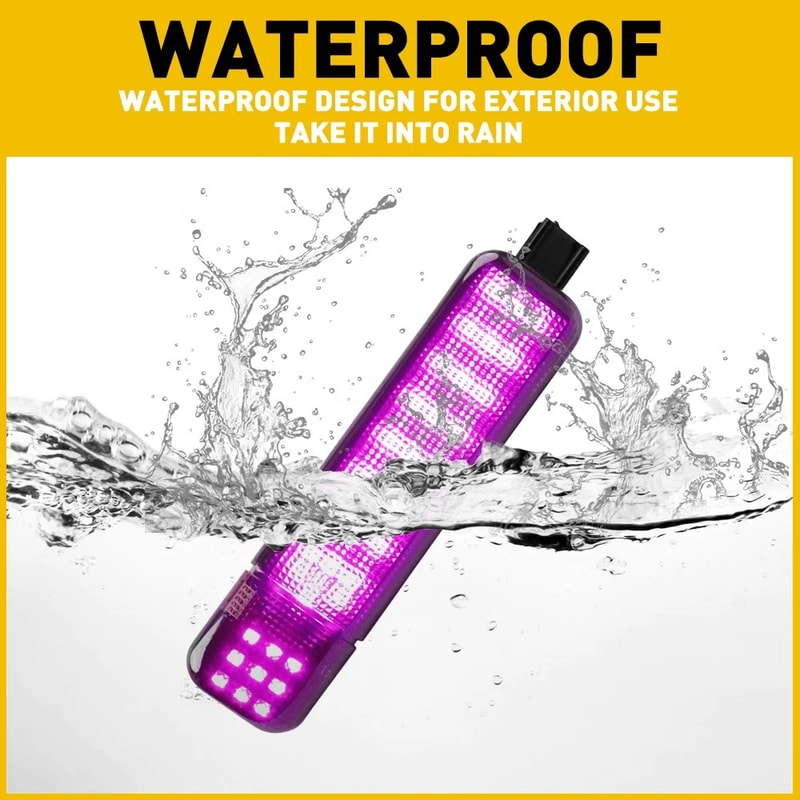 Purple Pair LED Door Courtesy Light Waterproof ABS Housing PC Lens Easy Install 2