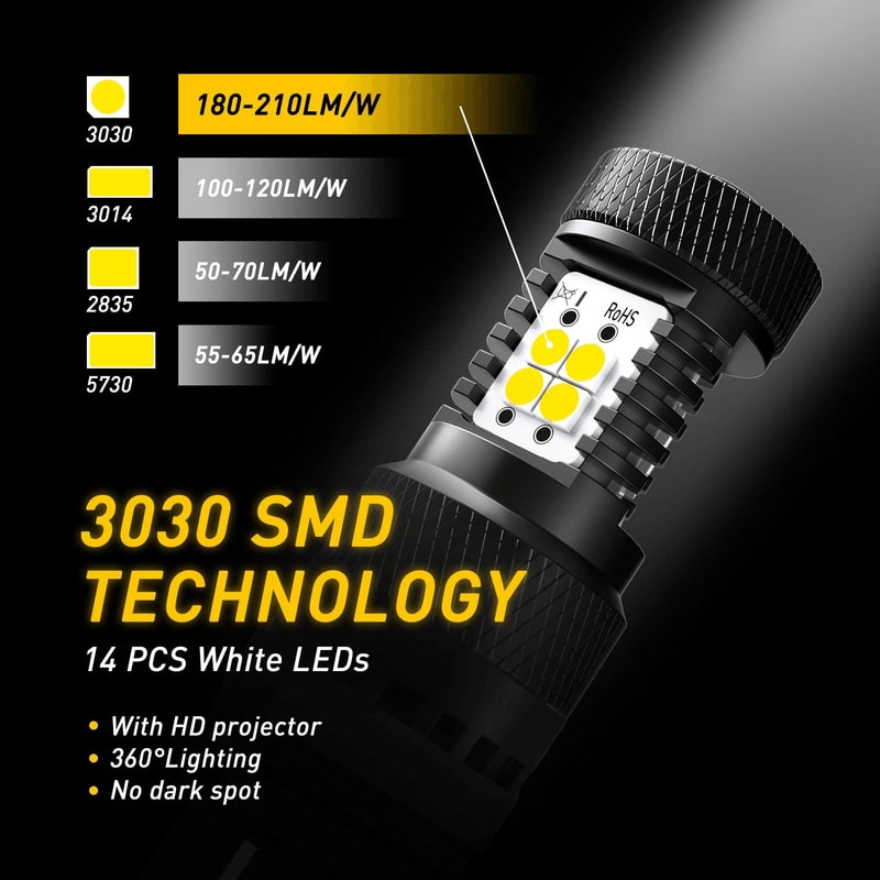 Reverse Tail Brake Signal Light Bulbs E Super White LED Bulbs For Backup Brake Tail Turn Signals 1