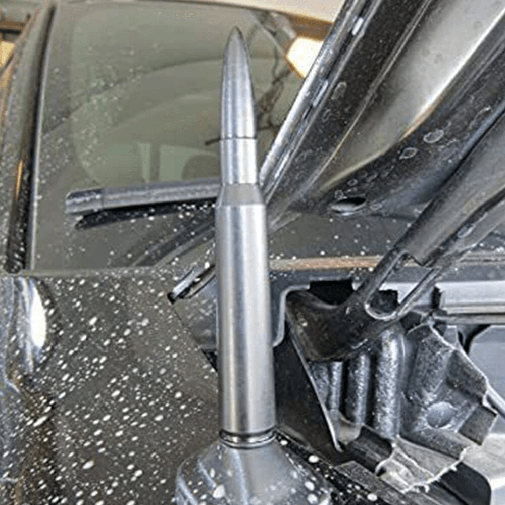 Universal FM Radio Antenna SILVER BULLET ANTENNA CAL Aluminum Replacement Signal Range Booster 8