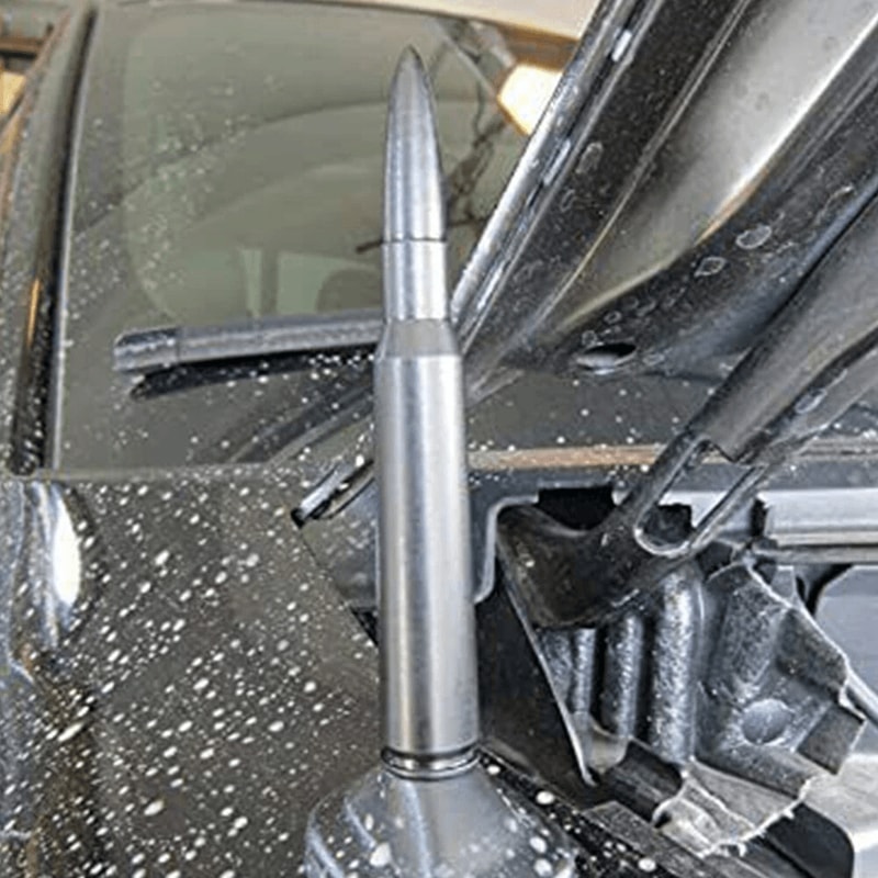 Universal FM Radio Antenna SILVER BULLET ANTENNA CAL Aluminum Replacement Signal Range Booster 8